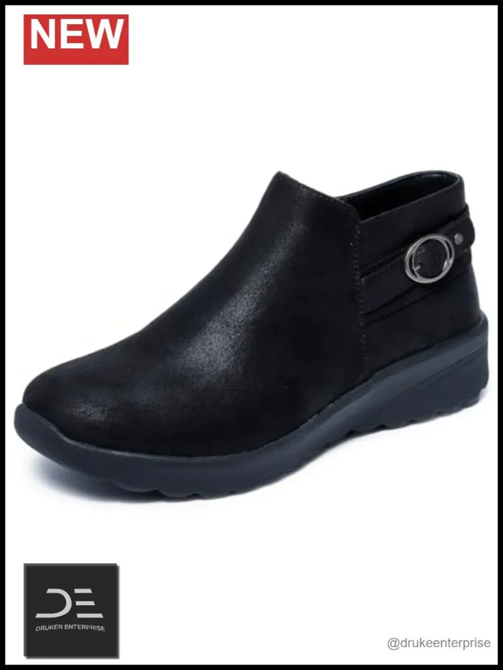 Skechers Women's Ankle Booties Faux Leather Memory Foam Comfort